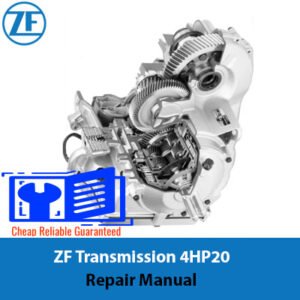 ZF Transmission 4HP20 repair manual cover featuring technical diagrams and detailed instructions for maintenance and repair