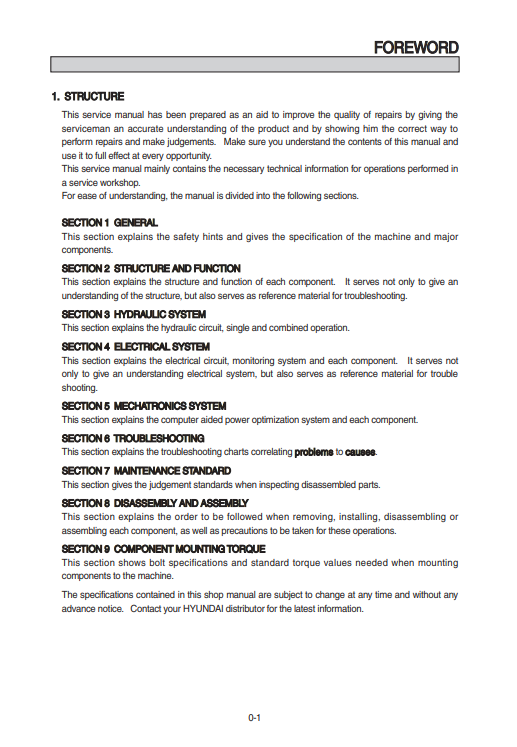 Hyundai 220LC-9A Excavator Workshop Repair Manual - Image 3