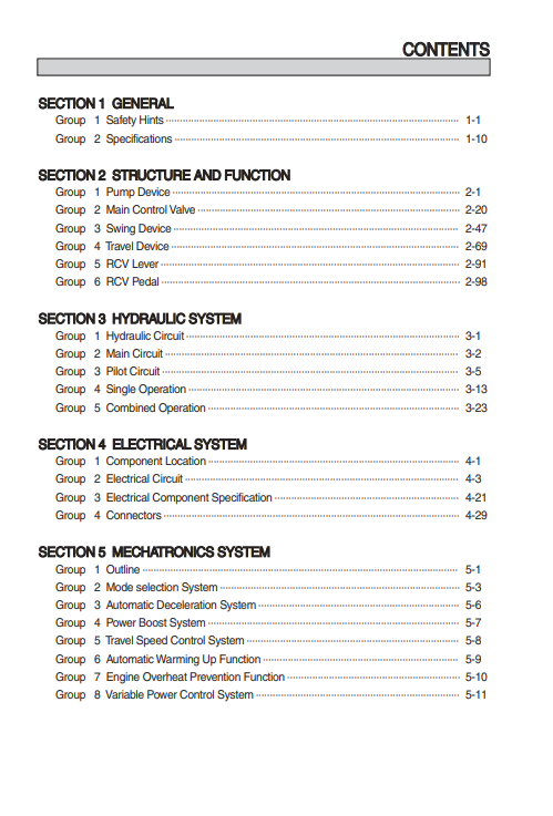 Hyundai 220LC-9A Excavator Workshop Repair Manual - Image 4