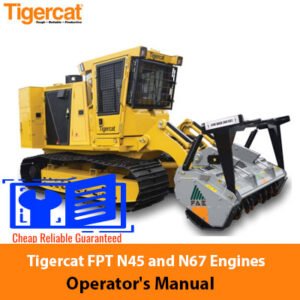 Tigercat 470 Mulcher Operator's Manual cover featuring the model and key operational guidelines
