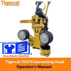 Tigercat TH570 Harvesting Head Operator's Manual, highlighting the model and important operational guidelines