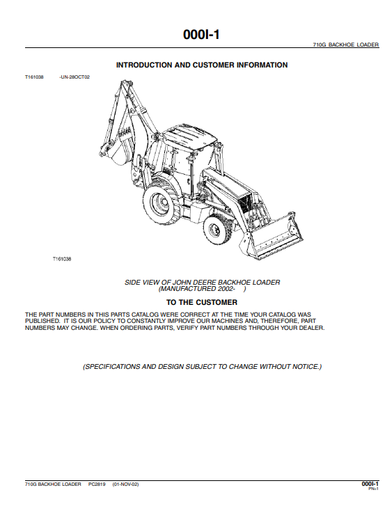 John Deere 710G Backhoe Loader Parts Catalog - Image 3