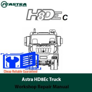 Cover of the Astra HD8Ec Truck Workshop Repair Manual, showcasing the truck model and essential repair information