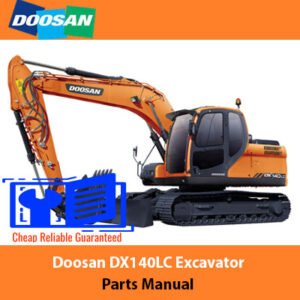 Parts manual for Doosan DX140LC Excavator, showcasing diagrams and specifications for efficient maintenance and repairs