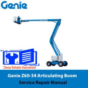 Genie Z60-34 articulating boom service repair manual cover featuring technical illustrations and detailed instructions