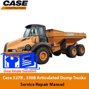 Case 327B and 330B articulated dump trucks service repair manual, showcasing detailed diagrams and maintenance instructions