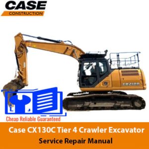 Service Repair Manual for Case CX130C Excavator, showcasing detailed diagrams and maintenance instructions