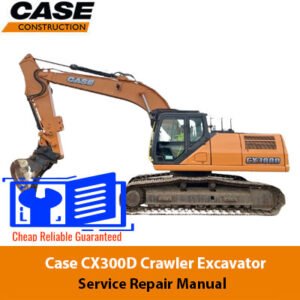 Service Repair Manual for Case CX300D Excavator, showcasing detailed diagrams and maintenance instructions