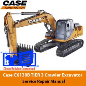 Service Repair Manual for Case CX130B Excavator, showcasing detailed diagrams and maintenance instructions