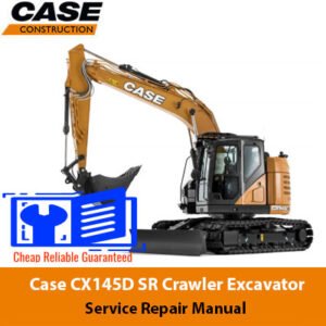 Service Repair Manual for Case CX145D SR Excavator, showcasing detailed diagrams and instructions for effective repairs