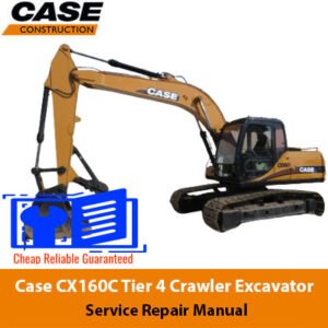 Service Repair Manual for Case CX160C Excavator, showcasing detailed diagrams and maintenance instructions