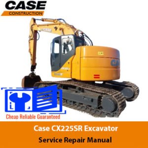 Service Repair Manual for Case CX225SR Excavator, showcasing detailed diagrams and instructions for effective repairs