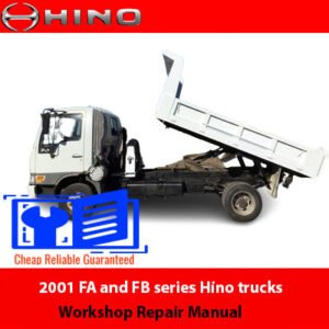 Repair manual for 2001 Hino FA and FB series trucks, offering detailed instructions for servicing and repairs