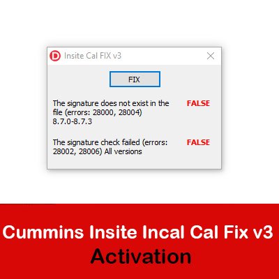 cummins insite cal fix v3