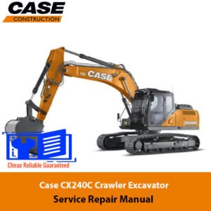 Service Repair Manual for Case CX240C Excavator, showcasing detailed diagrams and instructions for effective repairs
