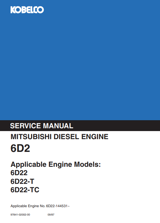 Mitsubishi 6D22, 6D22-T, 6D22-TC Diesel Engine Service Repair Manual - Image 2