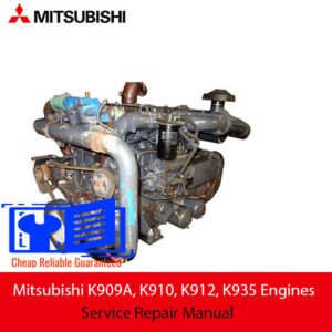 Service repair manual for Mitsubishi K909A, K910, K912, and K935 diesel engines, detailing maintenance and repair procedures