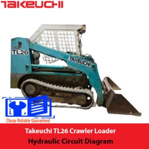 Takeuchi TL26 loader hydraulic circuit diagram, showing the layout and interconnections of hydraulic components
