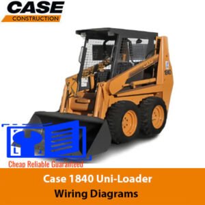 Electrical wiring diagrams for Case 1840 Uni-Loader, illustrating connections and component layouts for troubleshooting