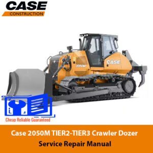 Case 2050M Dozer Service Repair Manual cover displaying the dozer and essential technical illustrations for service procedures