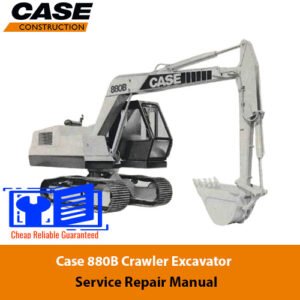 Service Repair Manual for Case 880B Excavator, showcasing the machine and essential maintenance information