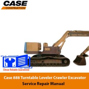 Service Repair Manual for Case 888 Excavator, showcasing detailed diagrams and instructions for effective maintenance