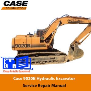 Case 9020B Hydraulic Excavator Service Repair Manual, displaying technical details and repair guidelines for the excavator