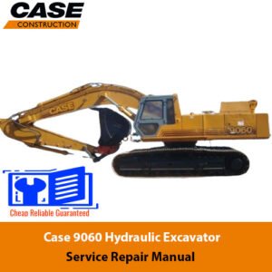 Service repair manual for Case 9060B Excavator, showcasing detailed diagrams and maintenance instructions