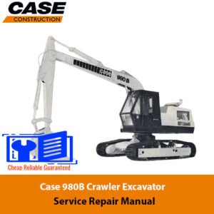 Service Repair Manual for Case 980B Excavator, showcasing detailed diagrams and instructions for effective maintenance