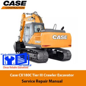 Service Repair Manual for Case CX180C Excavator, showcasing detailed diagrams and maintenance instructions