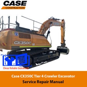 Service Repair Manual for Case CX350C Excavator, showcasing detailed diagrams and maintenance instructions