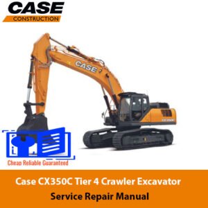 Service Repair Manual for Case CX350C Excavator, showcasing detailed diagrams and maintenance instructions