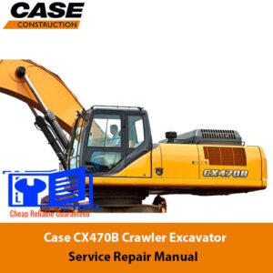 Service Repair Manual for Case CX470B Excavator, showcasing detailed diagrams and maintenance instructions