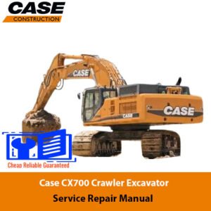 Service Repair Manual for Case CX700 Excavator, showcasing detailed diagrams and maintenance instructions