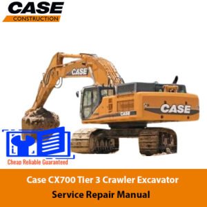 Service Repair Manual for Case CX700 Excavator, showcasing detailed diagrams and maintenance instructions