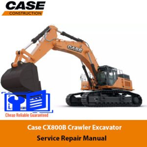 Service Repair Manual for Case CX800B Excavator, showcasing detailed diagrams and maintenance instructions