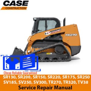 Comprehensive service repair manual for skid steers including models SR130, SR200, SR150, SR220, SR175, SR250, SV185, SV250, SV300, TR270, TR320, TV380