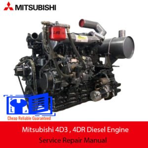 Mitsubishi 4D3 Diesel Engine Service Repair Manual cover featuring technical illustrations and detailed instructions