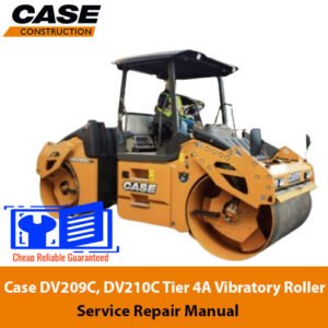 Case DV209C and DV210C vibratory roller service repair manual, showcasing detailed diagrams and maintenance instructions