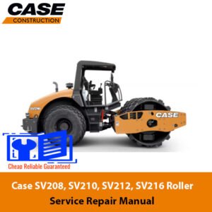 Comprehensive service manual for Case SV208, SV210, SV212, and SV216 vibratory rollers, covering repair and maintenance