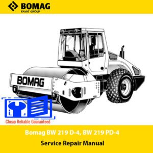 Bomag BW 219 D-4 and PD-4 service repair manual, showcasing detailed diagrams and maintenance instructions for operators