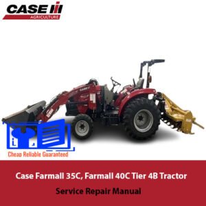 Case Farmall 35C and 40C tractor service repair manual, showcasing detailed diagrams and maintenance instructions