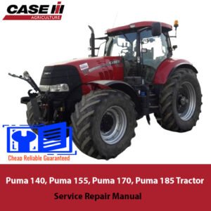 Comprehensive service manual for Puma 140, 155, 170, and 185 tractors, covering repair and maintenance guidelines
