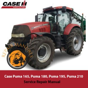 Illustrated service repair manual for Puma 165, 180, 195, and 210, detailing maintenance and repair procedures