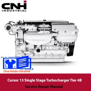 Cursor 13 Single Stage Turbocharger Engine Service Repair Manual cover featuring technical illustrations and detailed instructions