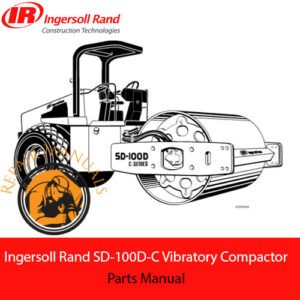 Parts manual for Ingersoll Rand SD-100D-C Vibratory Compactor, showcasing components and assembly instructions