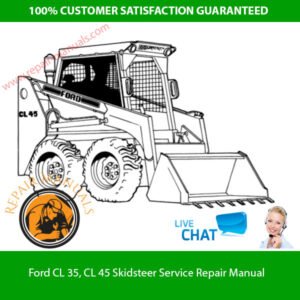 Service Repair Manual for Ford CL 35 and CL 45 Skidsteers, providing essential maintenance guidelines and troubleshooting tips
