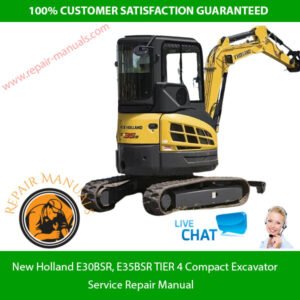New Holland E30BSR and E35BSR excavator service repair manual, providing essential maintenance and repair guidelines