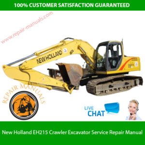 Service Repair Manual for New Holland EH215 Excavator, showcasing detailed diagrams and maintenance instructions