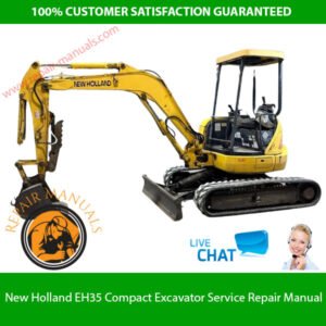 Service Repair Manual for New Holland EH35 Excavator, showcasing detailed diagrams and maintenance instructions